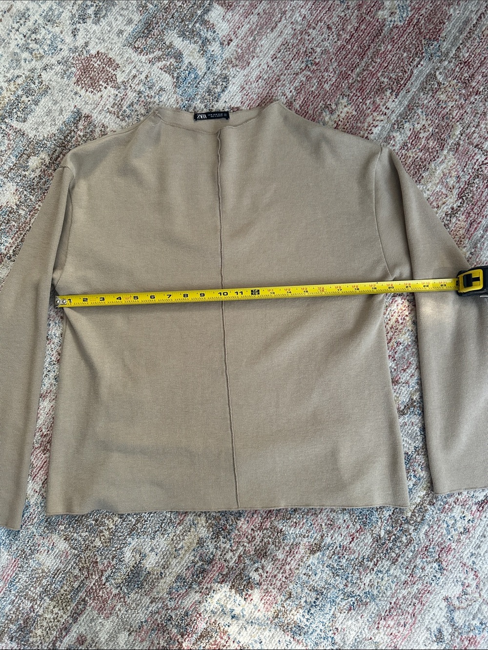 Zara Tan Front Seam Soft Sweater-M